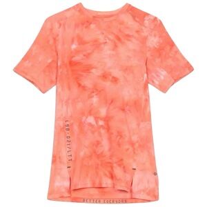 Lululemon Always Agile Short Sleeve Diamond Dye White Warm Coral Size Small